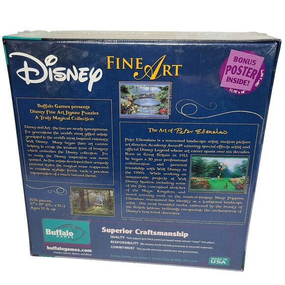 Disney Fine Art 1000 Piece Puzzle Mickey's Dream By Peter Ellenshaw BONUS Poster - Picture 2 of 2